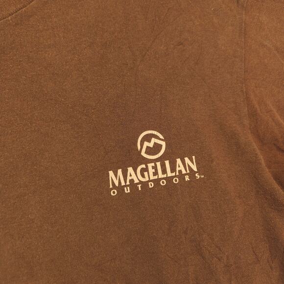 Magellan Outdoors Short Sleeve Crew Neck T-Shirt Mens Size Large L Brown - Picture 4 of 9